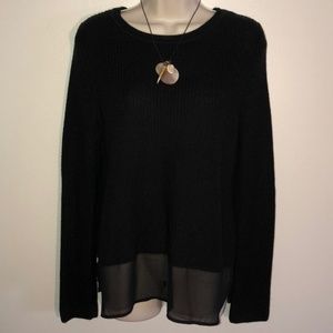 Banana Republic Black Shaker Tunic Sweater